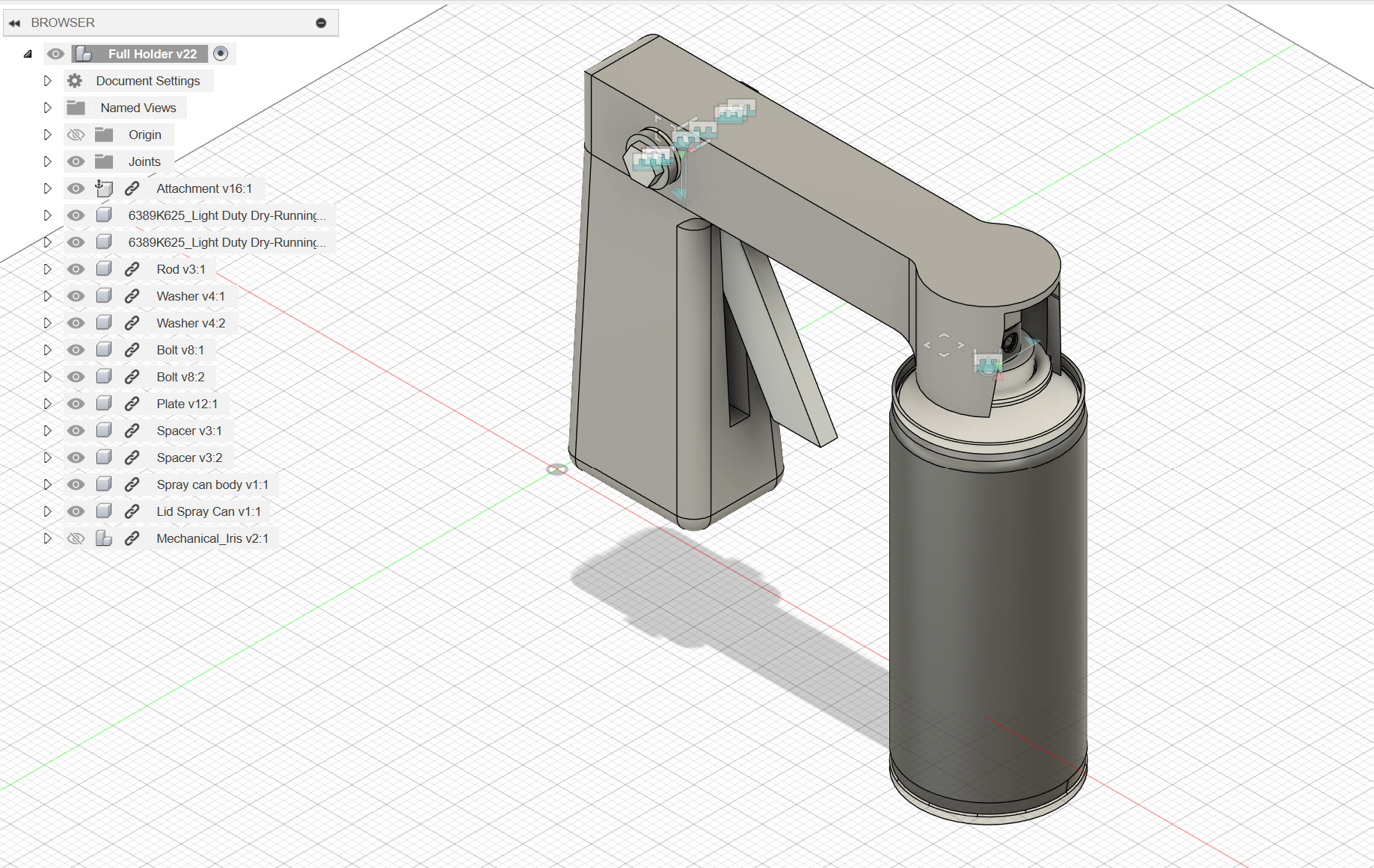 Spray Can Handle & Trigger CAD